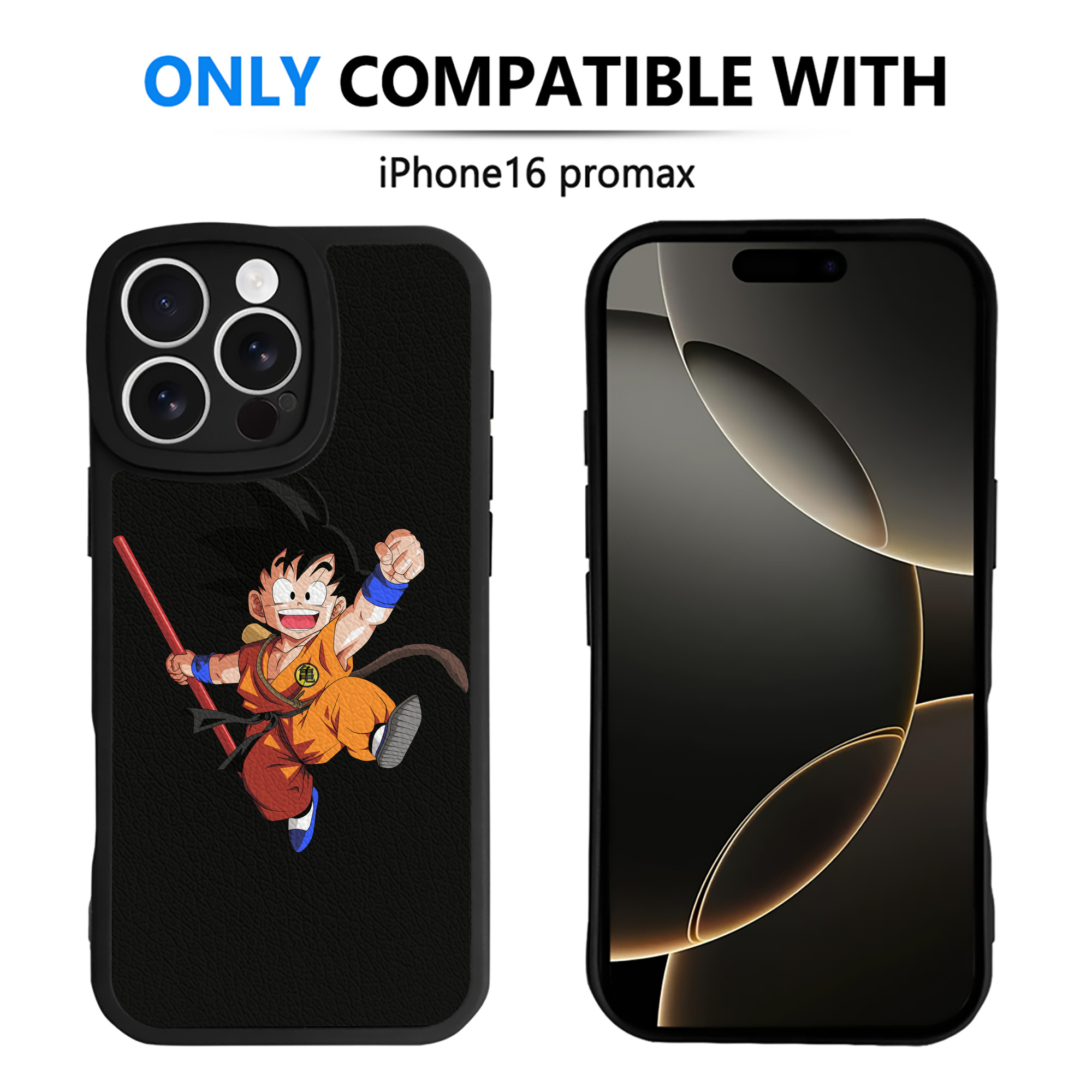 （画像用） ドラゴンボール 孫悟空（そん ごくう）Son Goku カカロット DRAGON BALL Kakarotto 【iPhone 16シリーズ対応】シリコンスマホケース（レザー調） 材質：シリコン